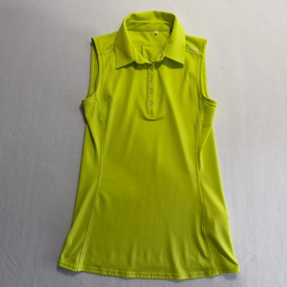 Adidas Adizero Sleveless Golf Polo Neon Green Women's XSmall